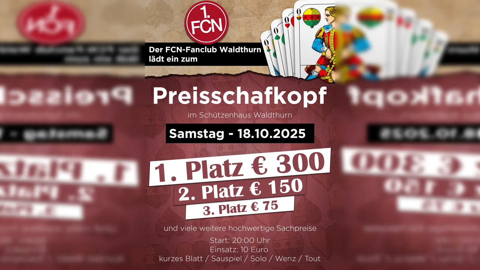 Preisschafkopf FCN Fanclub Waldthurn 2025 (Bild: Christian Wittmann)