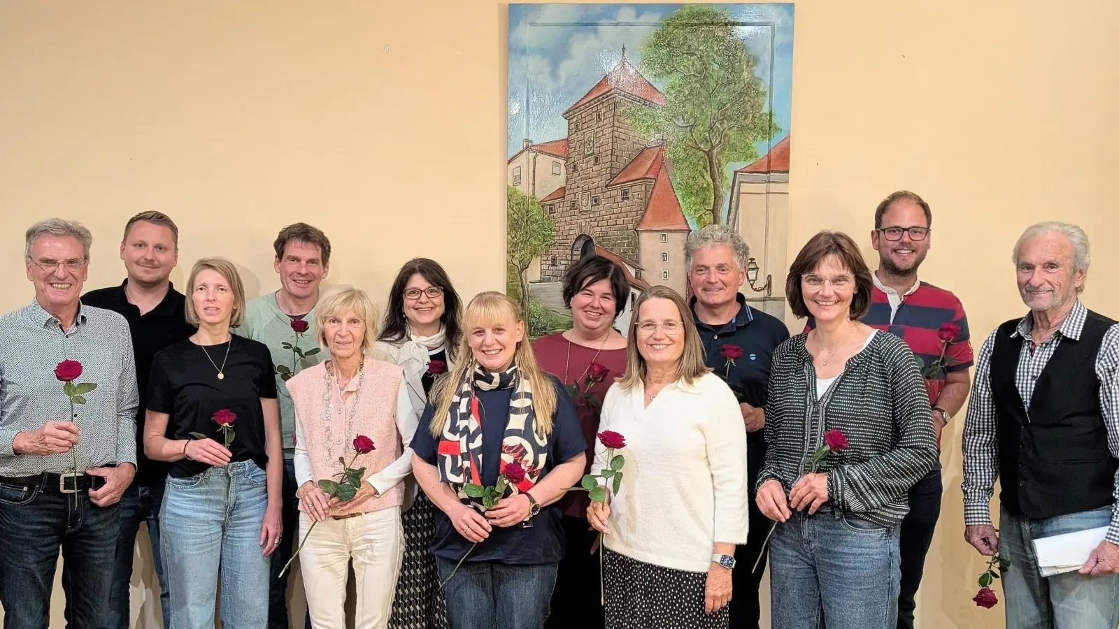 Bild von links nach rechts: Albert Schindlbeck, Fabian Siegert, Elisabeth Graml, Ralph Schmitt, Renate Schindlbeck, Elke Schmidt, Christel Wawra, Anja Decker, Tanja Fahrnholz, Stefan Kick, Bärbel Birgmann, Philipp Laurer, Udo Behn  (Bild: Fabian Siegert)