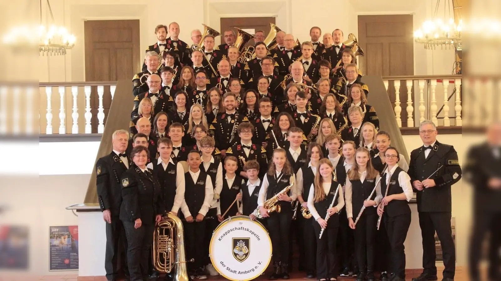 Die Knappschaftskapelle der Stadt Amberg im Stadttheater Amberg. (Bild: Peter Hecht)