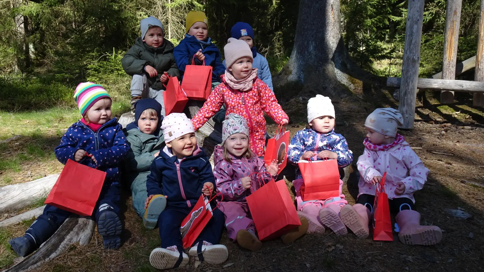 Die „kleinen Strolche” im Wald (Bild: Monika Demmer)