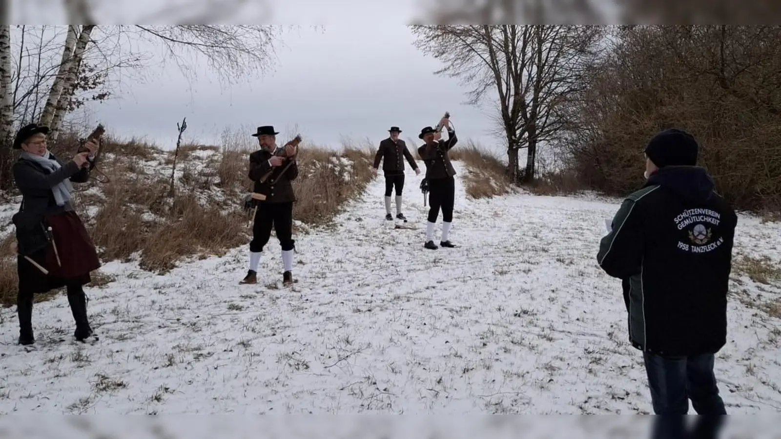 Neujahrsanschießen am Tanzflecker Schützenmarterl. (Bild: Karin Ertl)