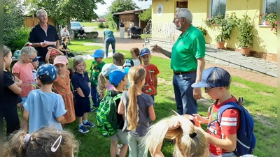 Kinder singen Summ, summ, summ, Bienchen flieg herum (Bild: Johanna Baumann)
