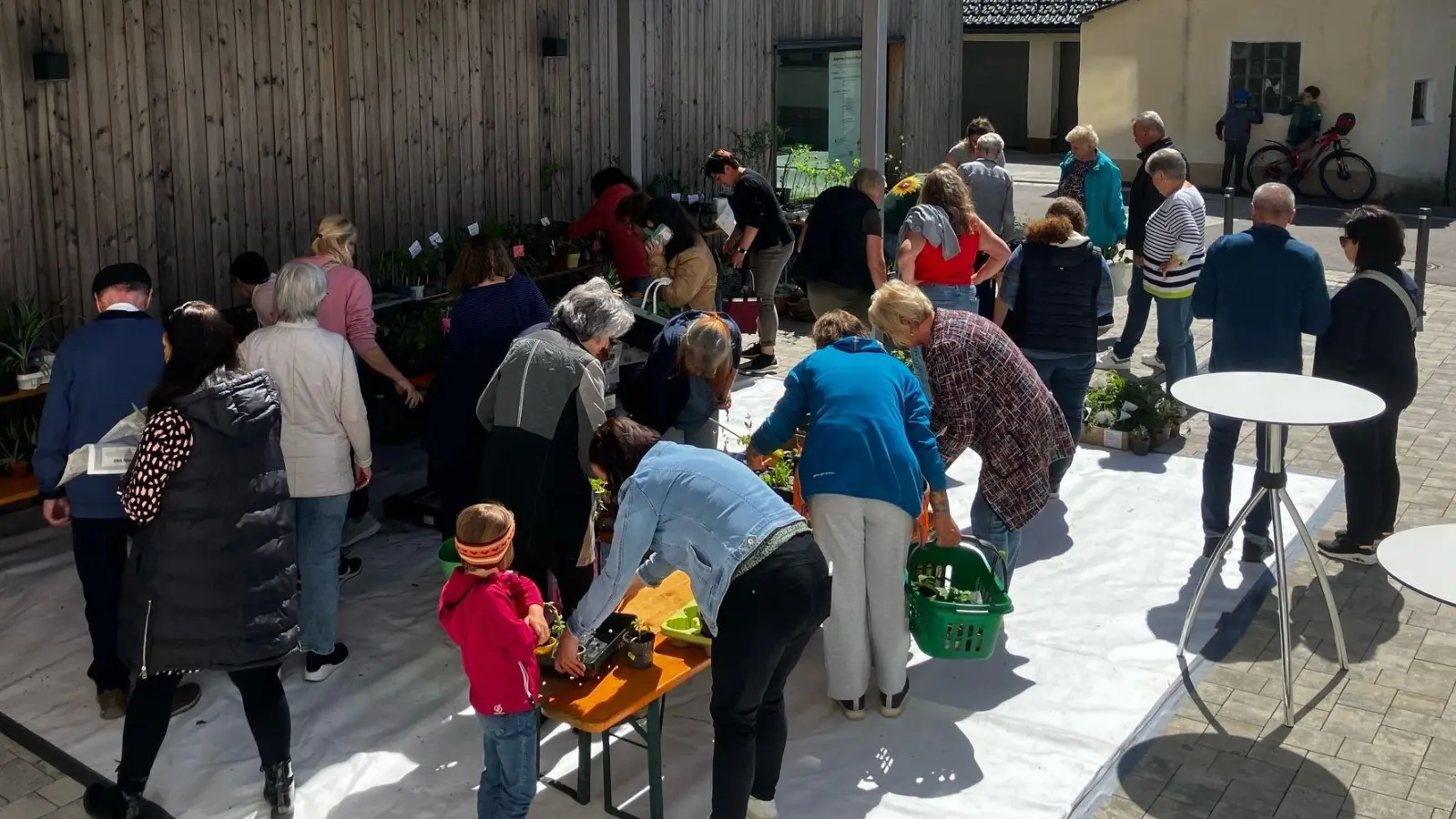 Reges Treiben beim Pflanzentausch (Bild: Rene Dietrich)
