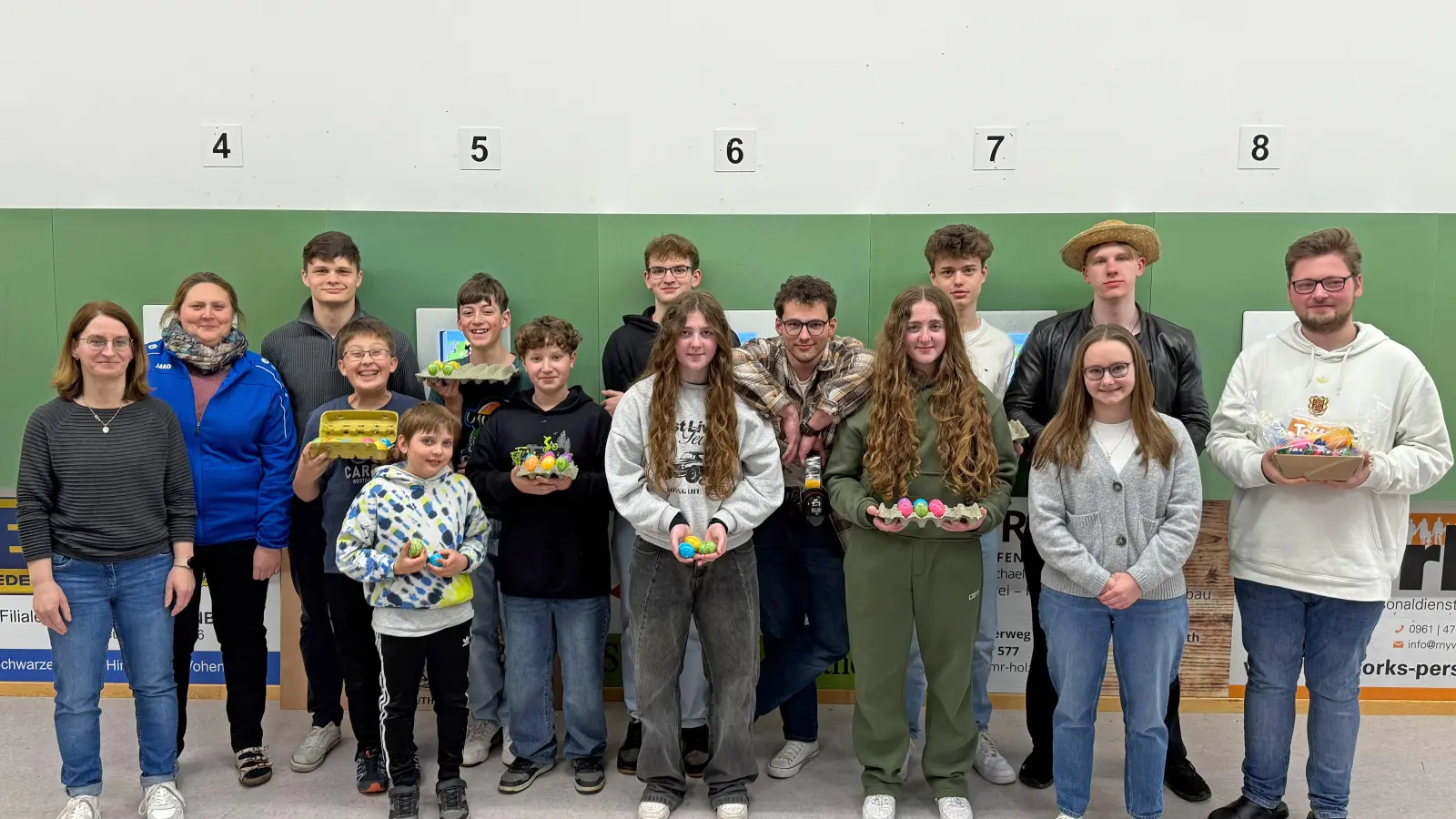 Mit Geschick und Zielgenauigkeit gab es für die Thumsenreuther Jungschützen bunte Ostereier. (Bild: Andreas Heinz)