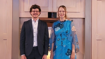 Sebastian Brandl und Isabel Grübl nach dem großartigen Konzert in St. Konrad. (Bild: Michael Jakob)
