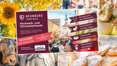 Das Bild zeigt das Titelmotiv zum Kirchweih- und Schmankerlmarkt in Neunburg vorm Wald. (Bild: Manntau GbR)