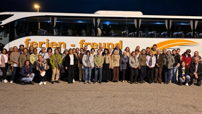 Die begeisterten Teilnehmer der Musicalfahrt der SV Kauerhof Turnabteilung freuen sich bereits auf die nächste Fahrt. (Bild: Jürgen Meidenbauer)
