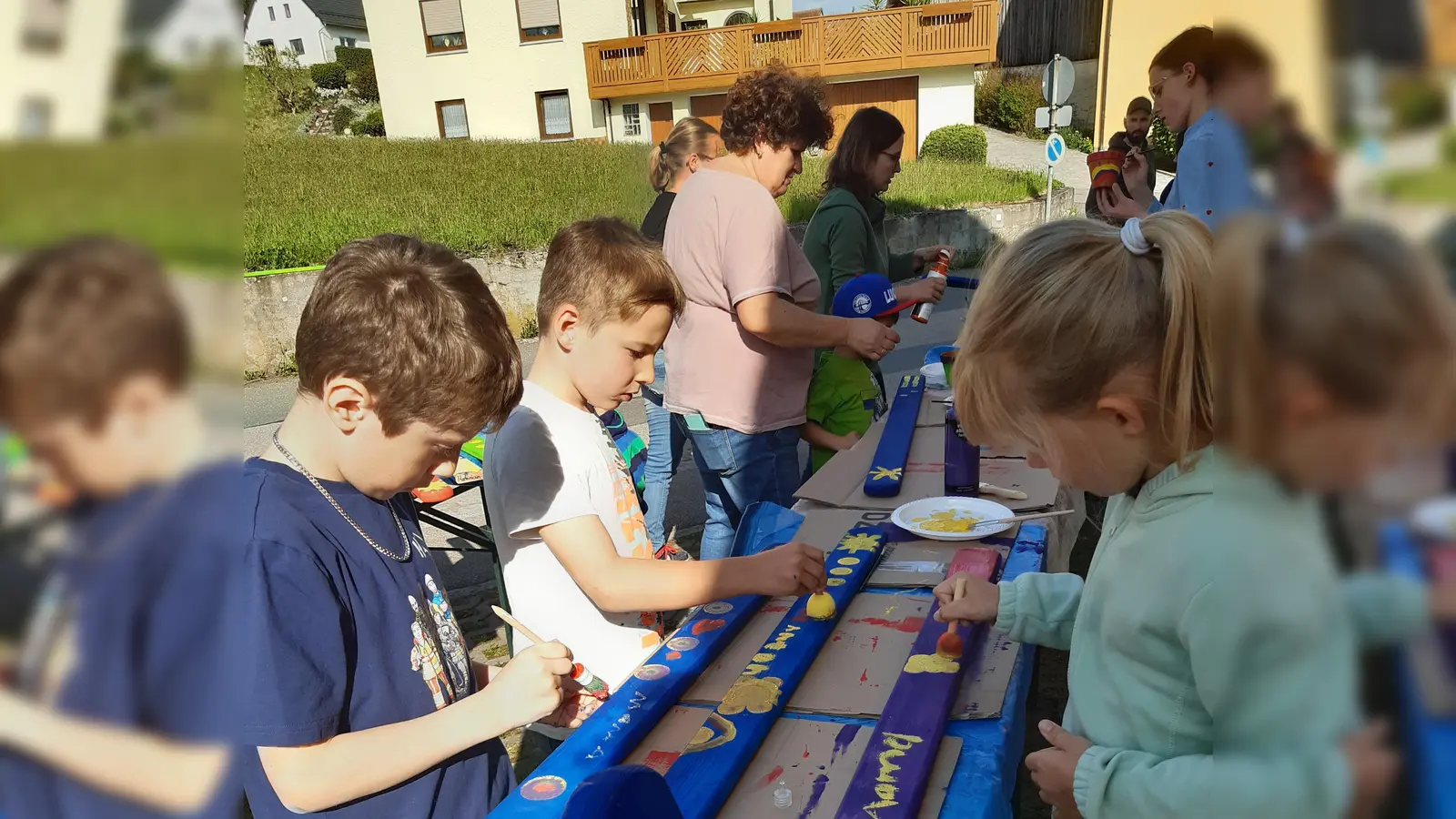 Die teilnehmenden Kinder „in Aktion.” (Bild: Michaela Hummer)