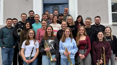 Gruppenbild beim Probensonntag der Blaskapelle Teunz für das Weihnachtskonzert am vierten Adventssonntag. (Bild: Leni Juraske)
