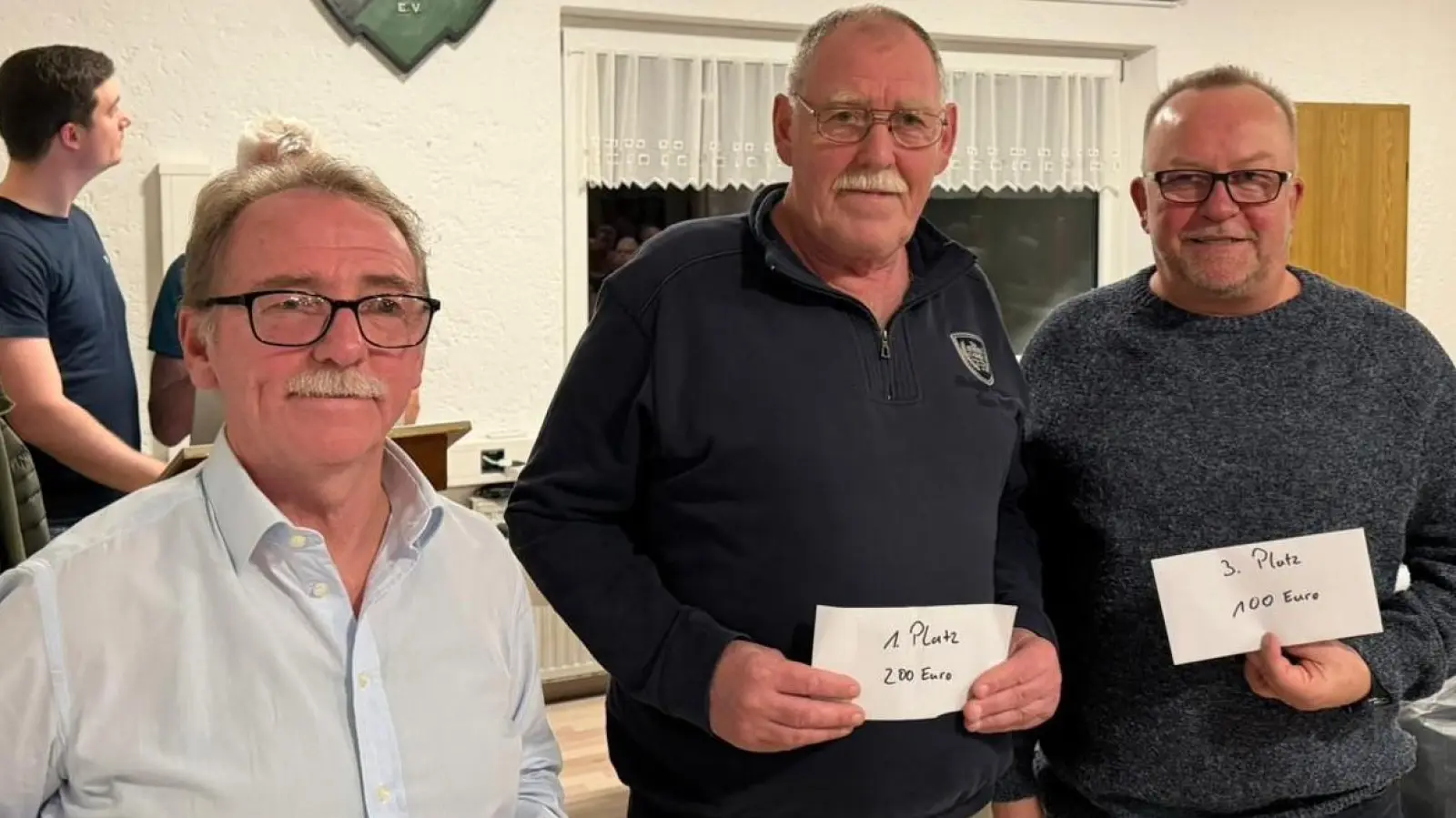 Die ersten Drei des Preisschafkopfs. (Bild: Peter Meier)