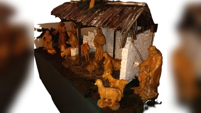 Gestiftete Weihnachtskrippe von Christoph Daubner. (Bild: Bertwin Fleck)