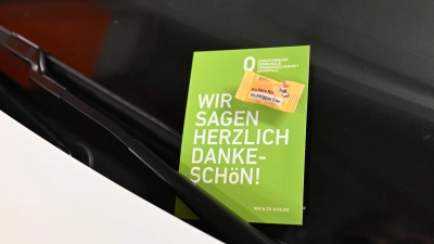 Süße Überraschung für Richtigparker in Marktredwitz. (Bild: Nadine Meier)