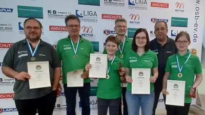 Teilnehmer von l. n. r. Andreas Michl, Josef Maschauer, Jakob Pinzer, Norbert Riedl, Veronica Hecht, Reinhard Englmann, Sophie Englmann. Nicht auf dem Bild ist Anja Michl. (Bild: Josef Maschauer)