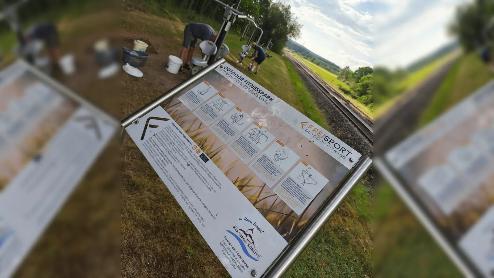 Übersichtstafel Sportpark. (Bild: Adrian Lorenz)