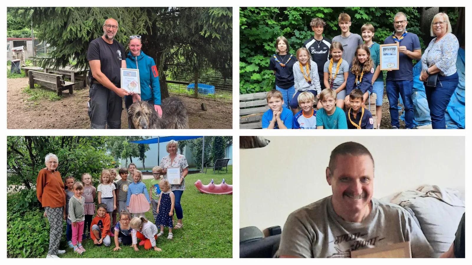 Übergabe der Spenden des AKV an die dankbaren Empfänger. (Bild: Sigrid Rösl-Koller)