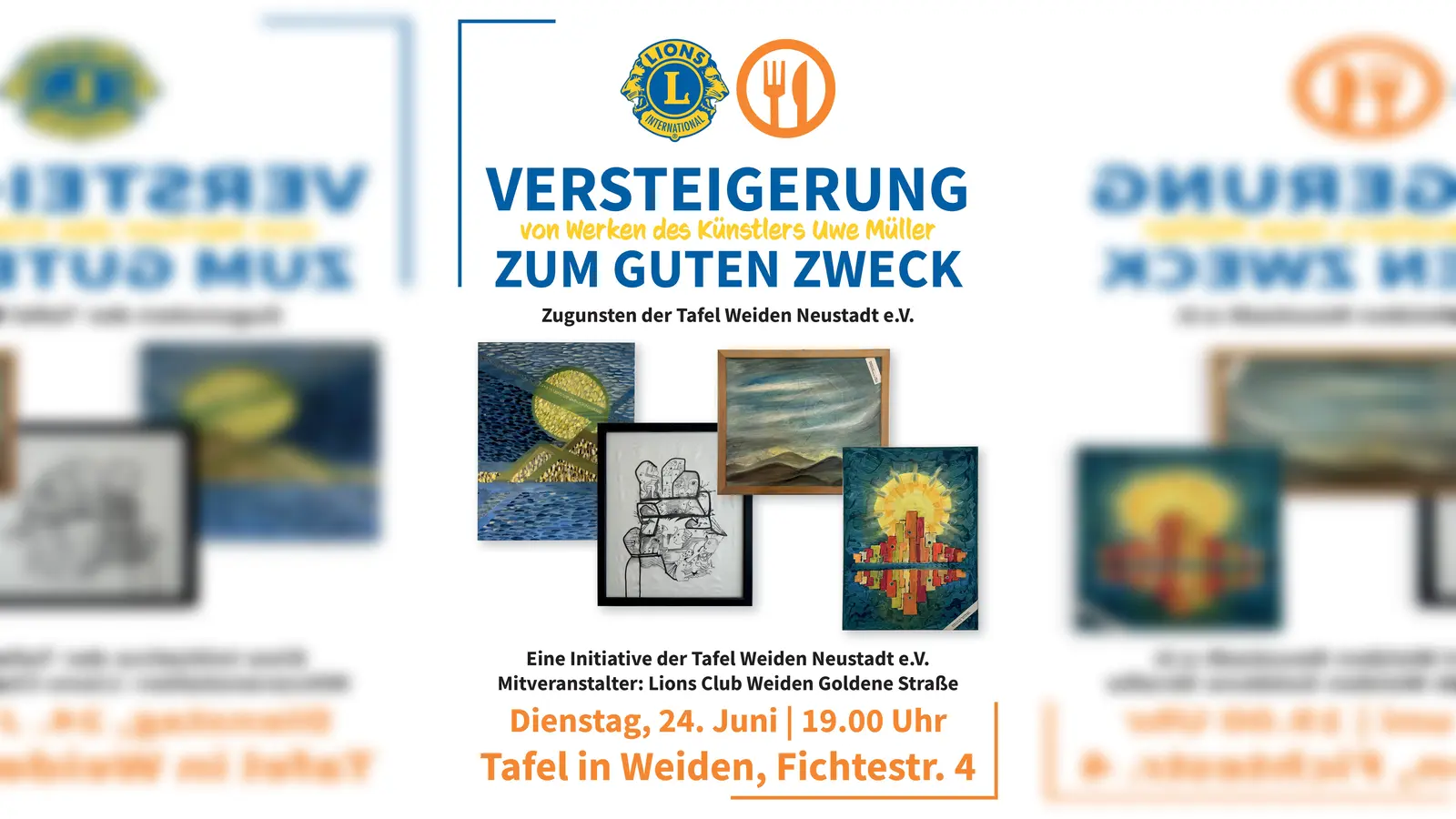 Versteigerung bei der Weidener Tafel für den guten Zweck (Bild: Tafel Weiden / Lions-Club Weiden Goldene Straße)