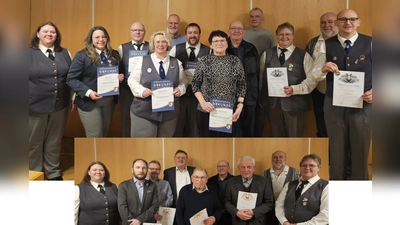 Ehrungen Musiker und Mitglieder WVK Schlicht 2026. (Bild: Susanne Ratzke)