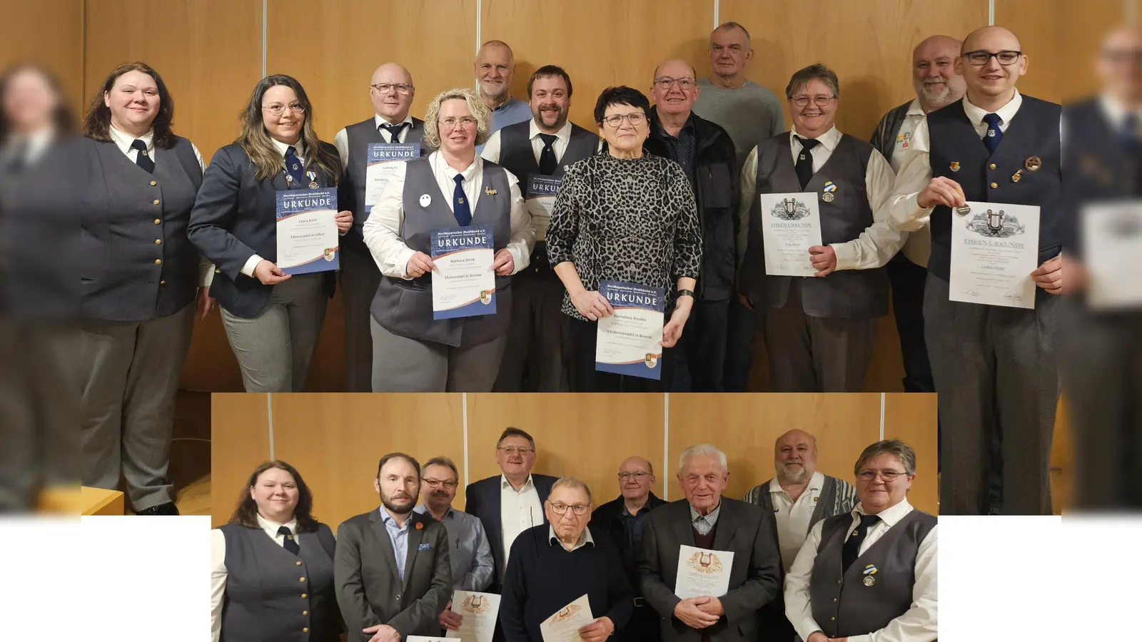 Ehrungen Musiker und Mitglieder WVK Schlicht 2026. (Bild: Susanne Ratzke)