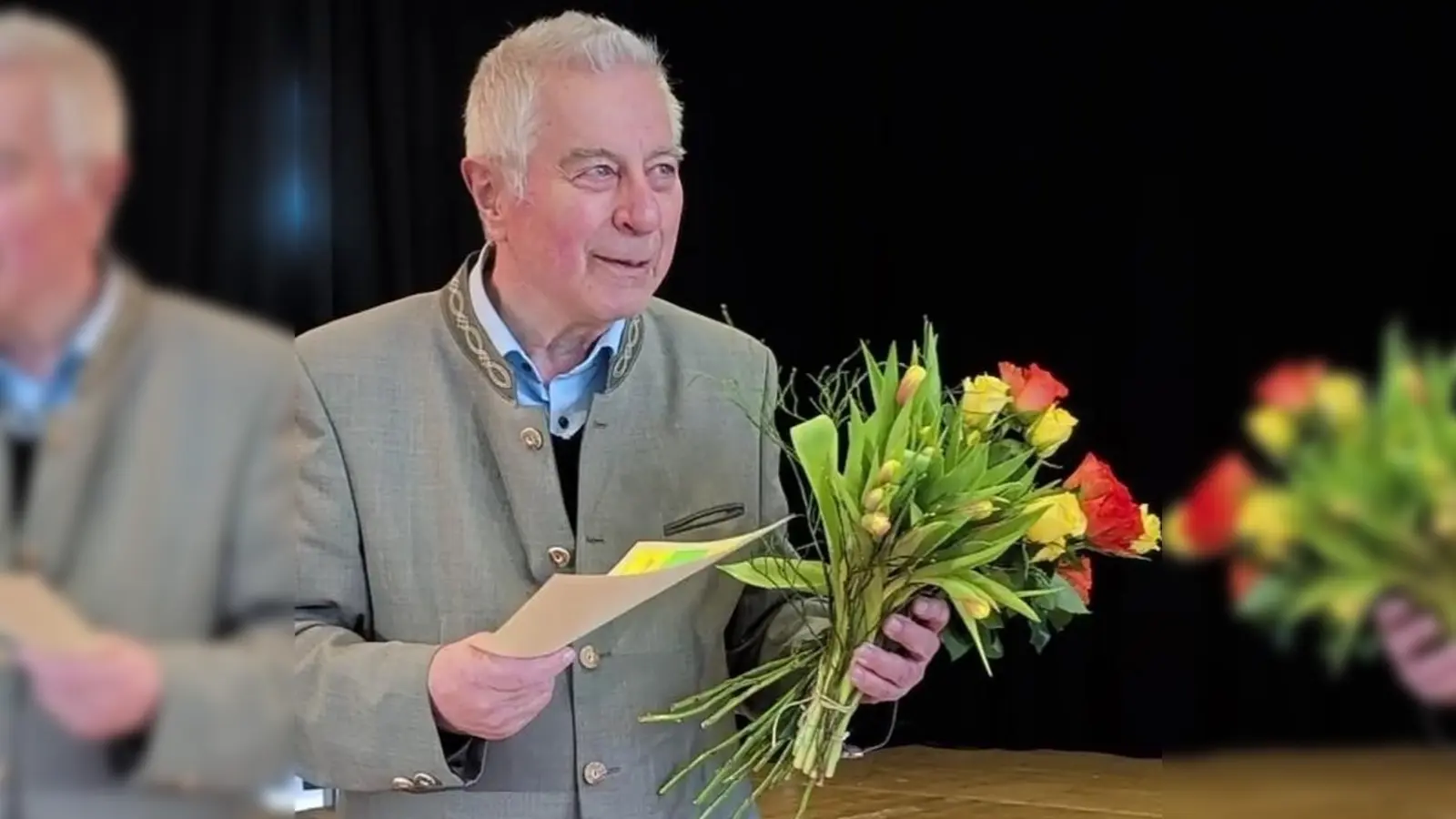 Jubilar und Ehrenvorsitzender Karl Haberkorn. (Bild: Christina Ponader)