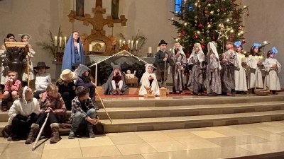 Krippenspiel der Kinder. (Bild: Melanie Tafelmeyer)