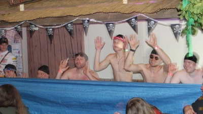 Die Altfalterer Haumdaucher gaben einen Einblick in ihr Training. (Bild: Martina Fischer)