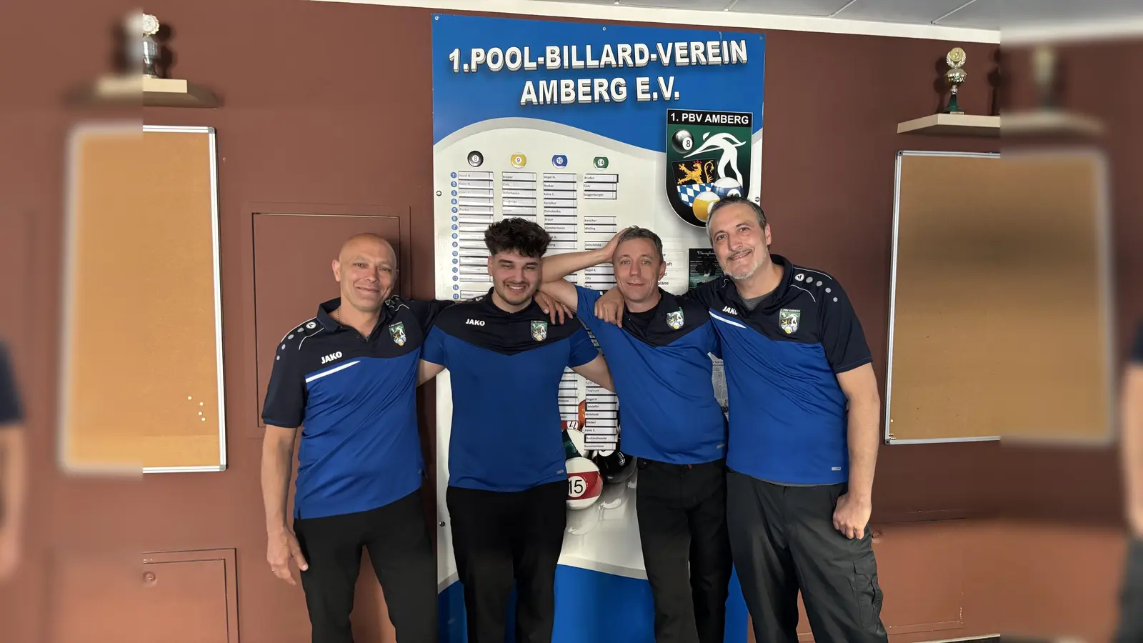 Bezirksligameister v.l.: Rene Gummermann, Armando Civic, Thorsten Bruder, Alexander Beck (Bild: Stefan Dorner)