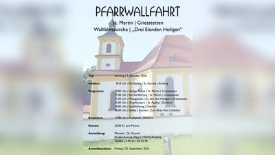 Plakat für die diesjährige Pfarrwallfahrt am 03.10.2026 (Bild: Michael Jakob )