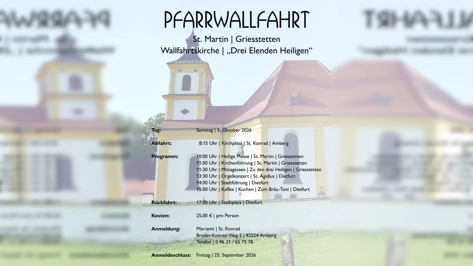 Plakat für die diesjährige Pfarrwallfahrt am 03.10.2026 (Bild: Michael Jakob )