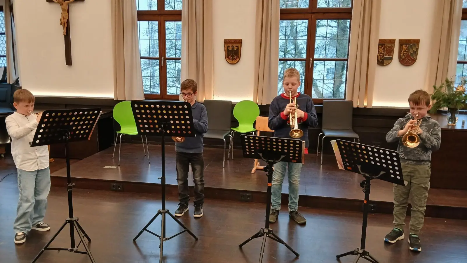 Trompetenensemble der KMS Lehrkraft Miguel López Alvarez. (Bild: Laura Demjan)