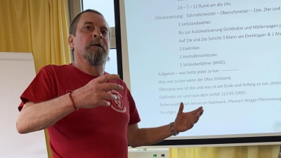 Referent Jürgen Wolf beim Historischen Verein (Bild: Hans-Peter Klinger)