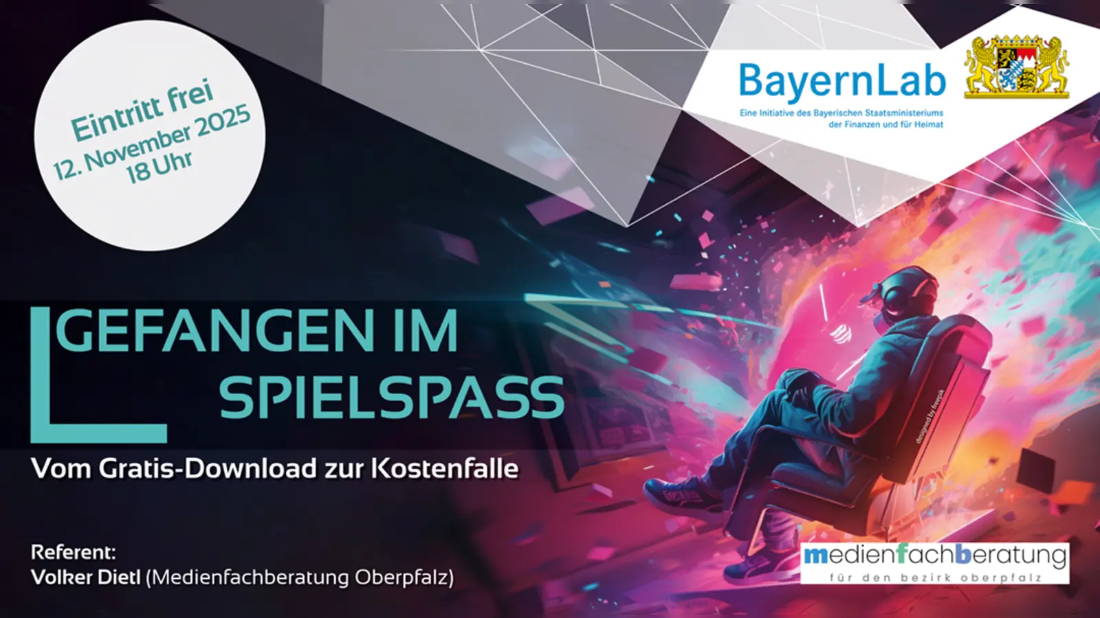 Vortrag zum Thema: Gefangen im Spielspaß - Vom Gratis-Download zur Kostenfalle (Bild: exb)