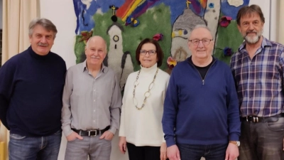 Der neue AWA-Vorstand von links Horst Kraus, Alfons Wanninger, Gabi Fritz, Klaus Mirz und Heinz Meinl. Nicht im Bild Manfred Lehner und Thomas März-Kronfeld (Bild: Manfred Lehner)