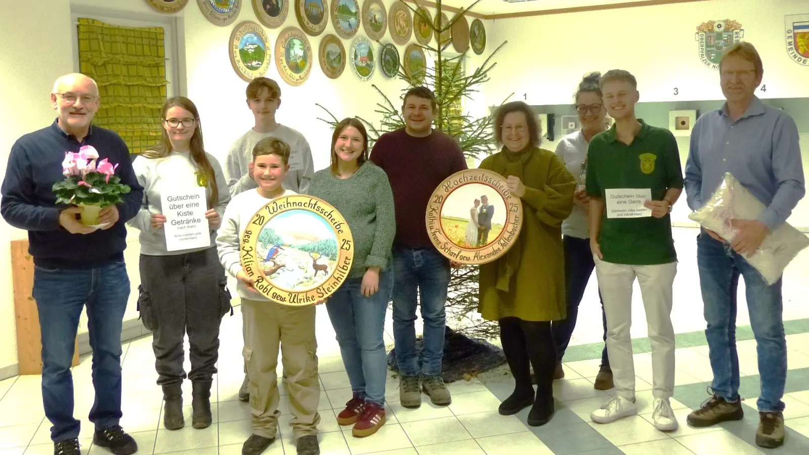 Bild zeigt die erfolgreichen Schützen von Hubertus aus Schirmitz. (Bild: Hans Meißner)