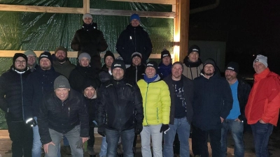 SpVgg AH'ler bei der Ankunft in Bruckhof (Bild: Martin Bock)