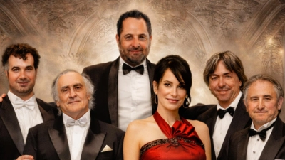 Die fünf Tenöre und Anna Maria Kaufmann. (Bild: Georg Knaupe)