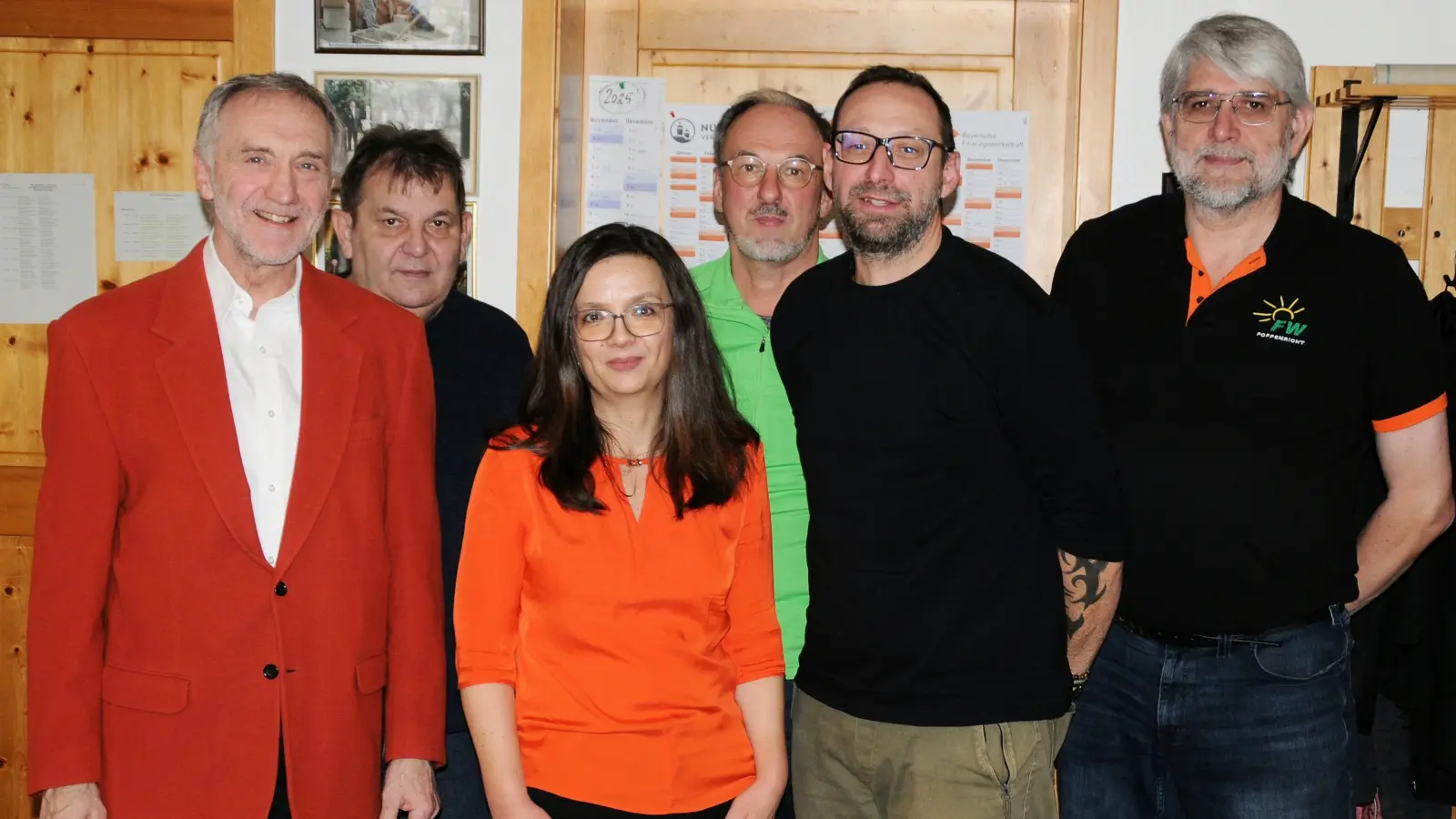 V.l.n.r. Bertram Gebhard, Gerhard Eckl, Simone Luttenberger, Johann Lotter, Jonny Richter, Stefan Giehrl. (Bild: Stefan Luttenberger)