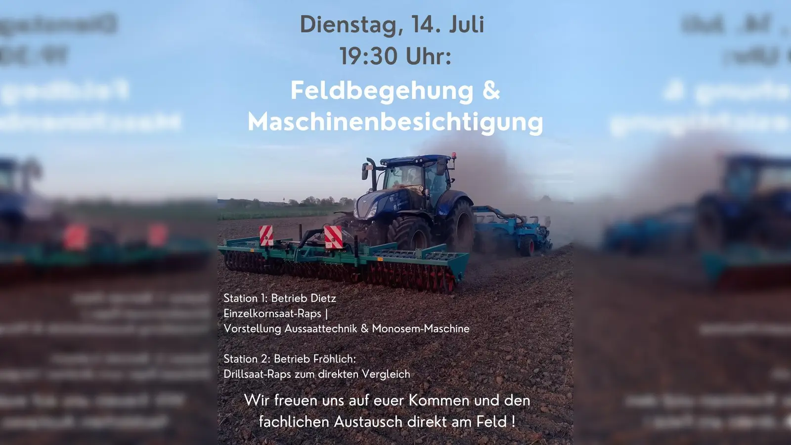 Einladung zur Feldführung.  (Bild: Carolin Schrembs)