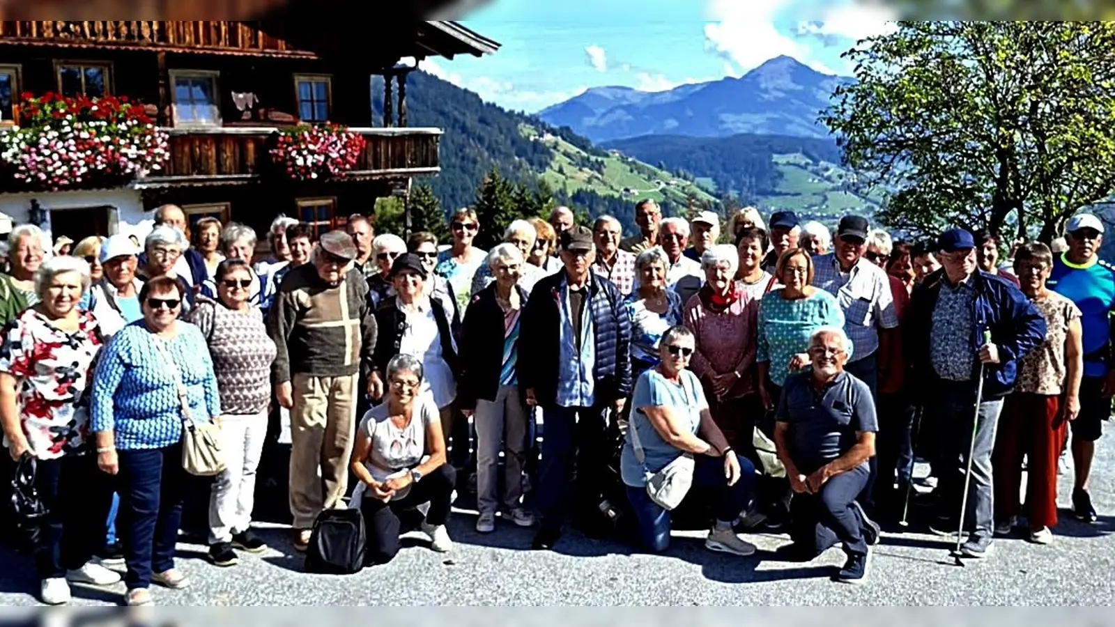 Die Reisegruppe des Obst- und Gartenbauvereins Bechtsrieth verbrachte fünf erlebnisreiche Tage in der Wildschönau. Das Gruppenbild zeigt alle Ausflügler bei ihrer Reise durch Tirol. (Bild: Alfred Wulfänger)