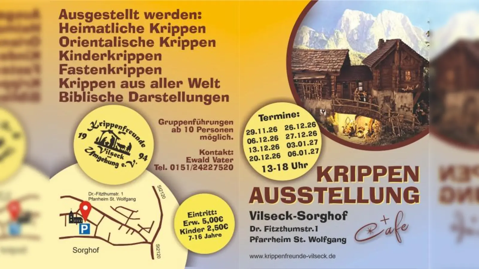 Die Krippenausstellung der Krippenfreunde Vilseck und Umgebung zeigt im Wolfgangsheim in Sorghof mehr als 100 Krippen. (Bild: exb)