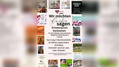 Einladung zum Dankeabend am 27. März ab 19:00 Uhr (Bild: Christian Glaßer )