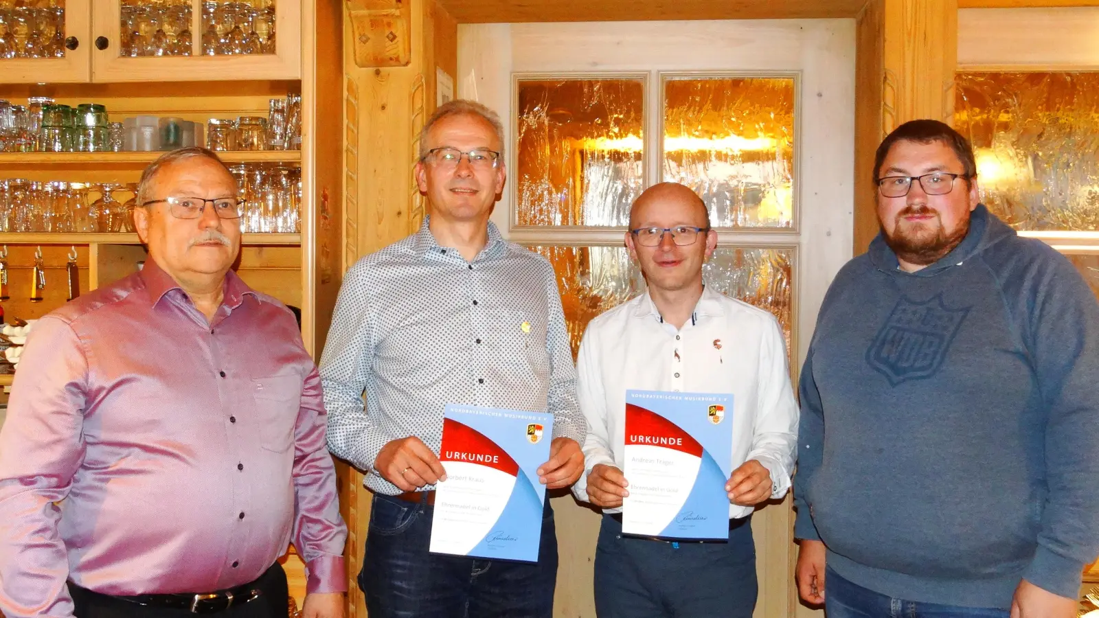 von links: Gerhard Träger, Norbert Kraus, Andreas Träger und Patrick Treml (Bild: Wolfgang Schuller)