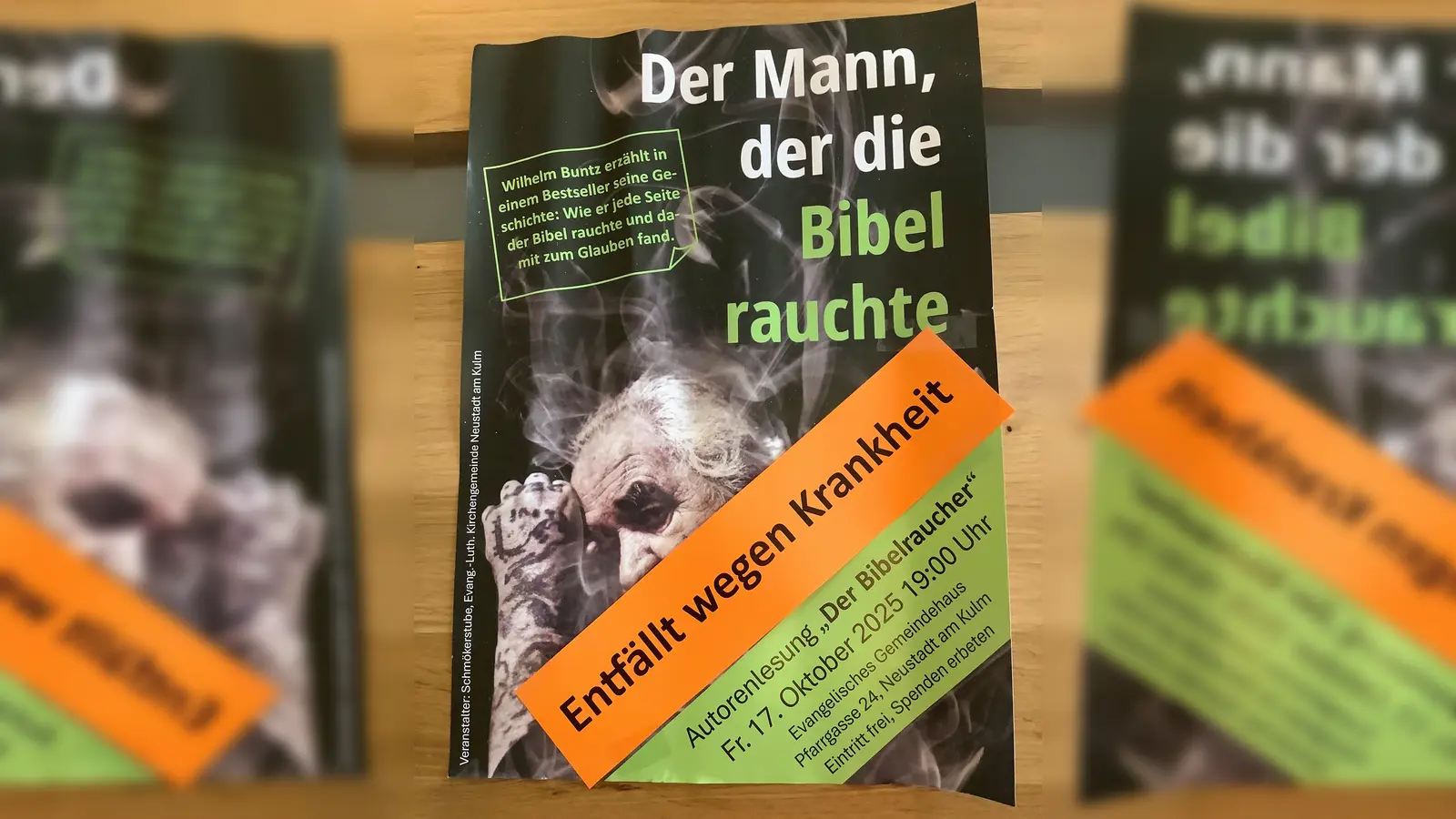 Autorenlesung abgesagt.<br> (Bild: Christine Rupprecht)