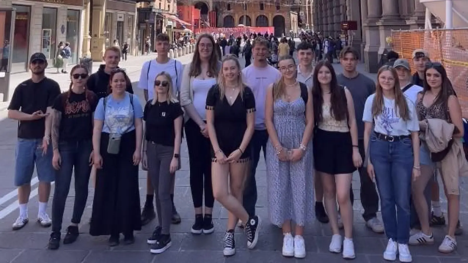 Die Schülergruppe in Bologna (Bild: Florian Huber)