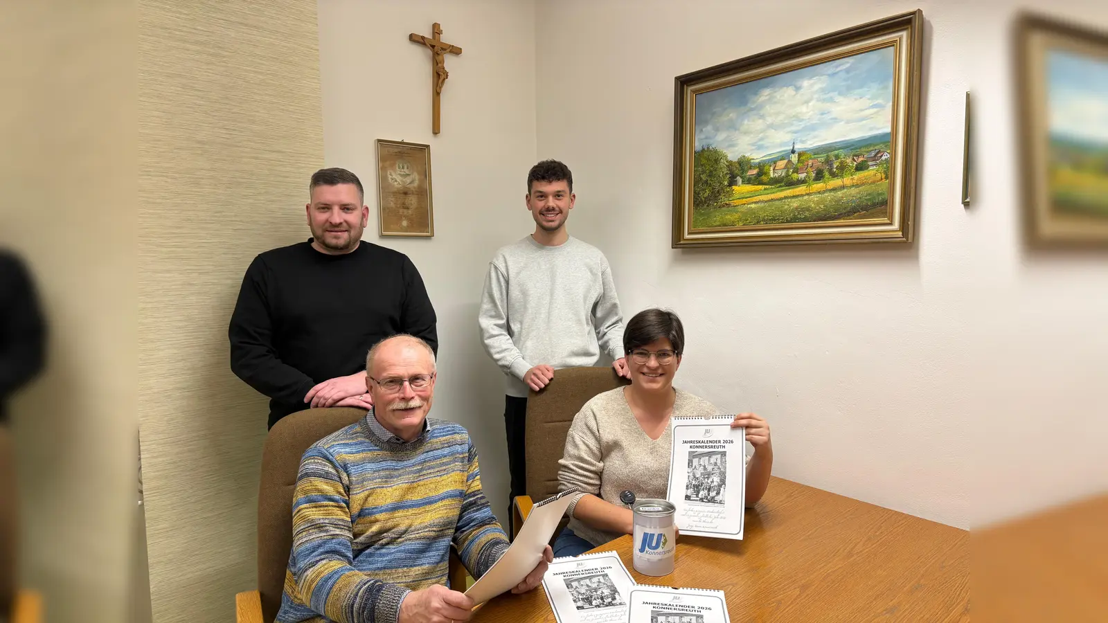 vorne: Max Bindl und Sarah Purucker, hinten: Philipp Schwan und Marius Ulrich  (Bild: Sigrid Schwan )