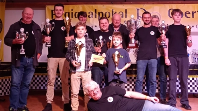 Reichlich Grund zur Freude hatten der MSC Wiesau und Vorstand Karl-Heinz Dietrich (liegend) (Bild: Frank Rosenmüller)