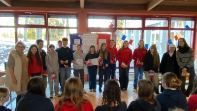 Teilnehmende des Vorlesewettbewerbs (Bild: Christian Wolf)