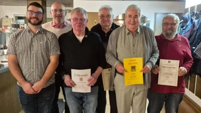 Von links: Daniel Laurer, Heiko Übler, Egon Wied, Christian Roppelt, Dieter Haller und Erwin Laurer. (Bild: Daniel Laurer)